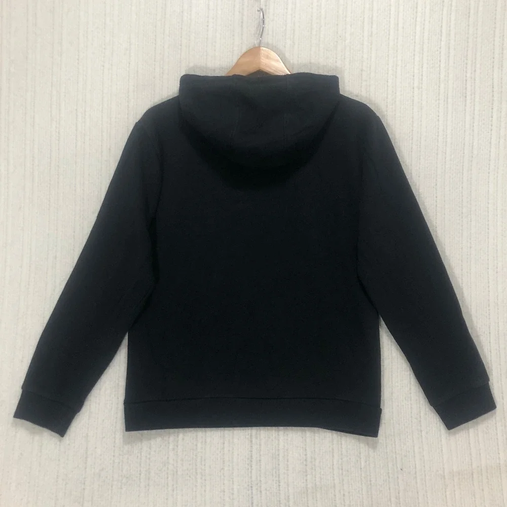 Adidas Boys Black Logo Pullover Hoodie Sweatshirt Regular Fit Size‎ L 14/16